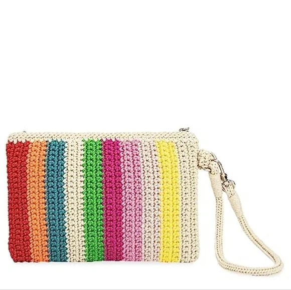 NWT THE SAK Vita Crochet Wristlet, Beach Stripe - Picture 3 of 10